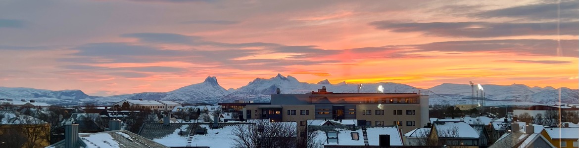 Utsikt fra Bispedømmekontoret i Bodø november 23